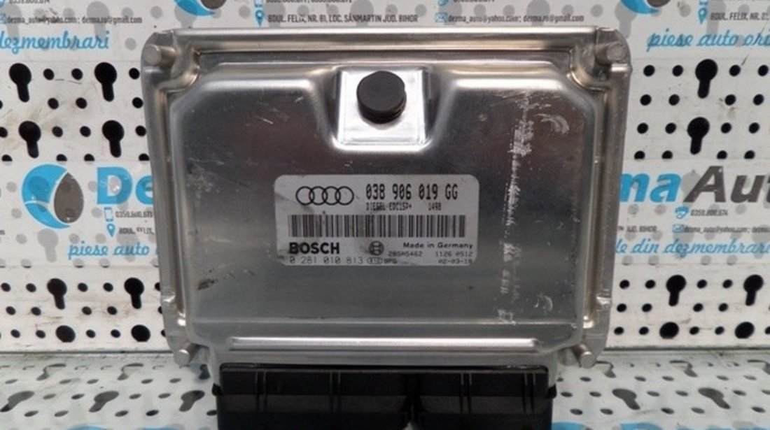 Calculator motor,cod 038906019GG, 0281010813, Audi A4 Avant (8E5, B6) 1.9 tdi, (id:187656)