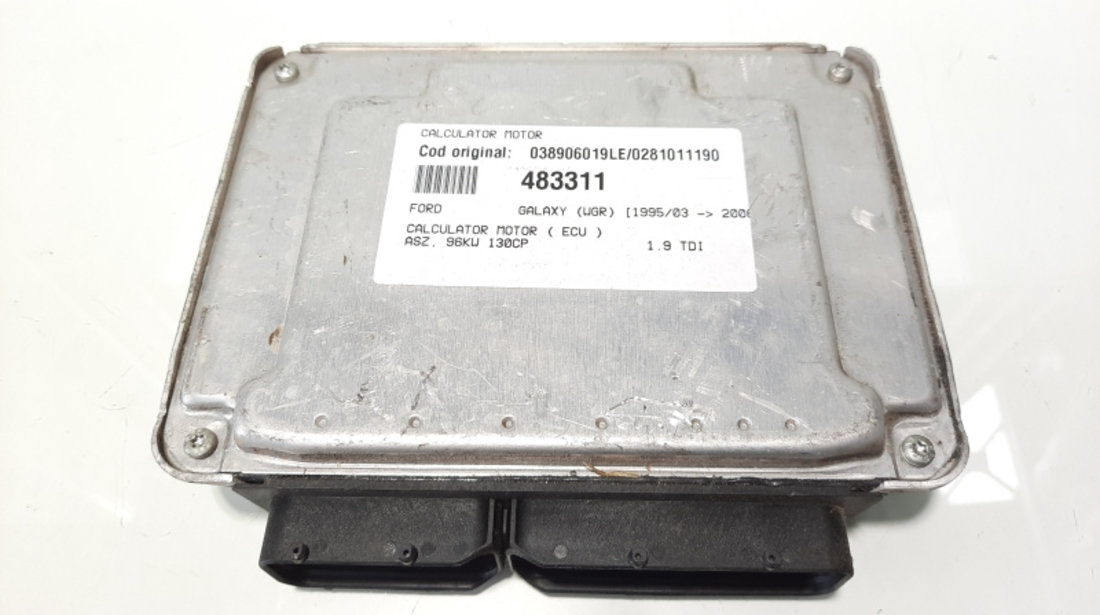 Calculator motor, cod 038906019LE, 0281011190, Ford Galaxy 1, 1.9 tdi, ASZ (id:483311)