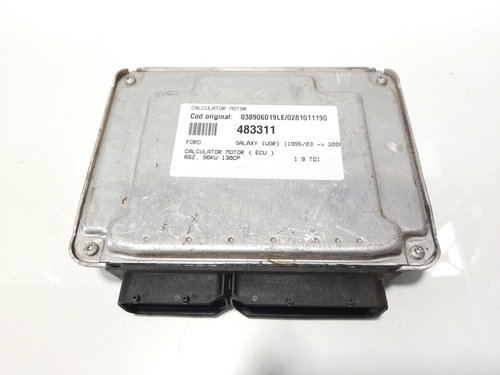 Calculator motor, cod 038906019LE, 0281011190, Skoda Octavia 1 (1U2), 1.9 TDI, ASZ (idi:483311)