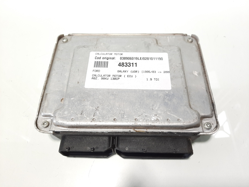 Calculator motor, cod 038906019LE, 0281011190, VW Golf 4 (1J1), 1.9 TDI, ASZ (idi:483311)