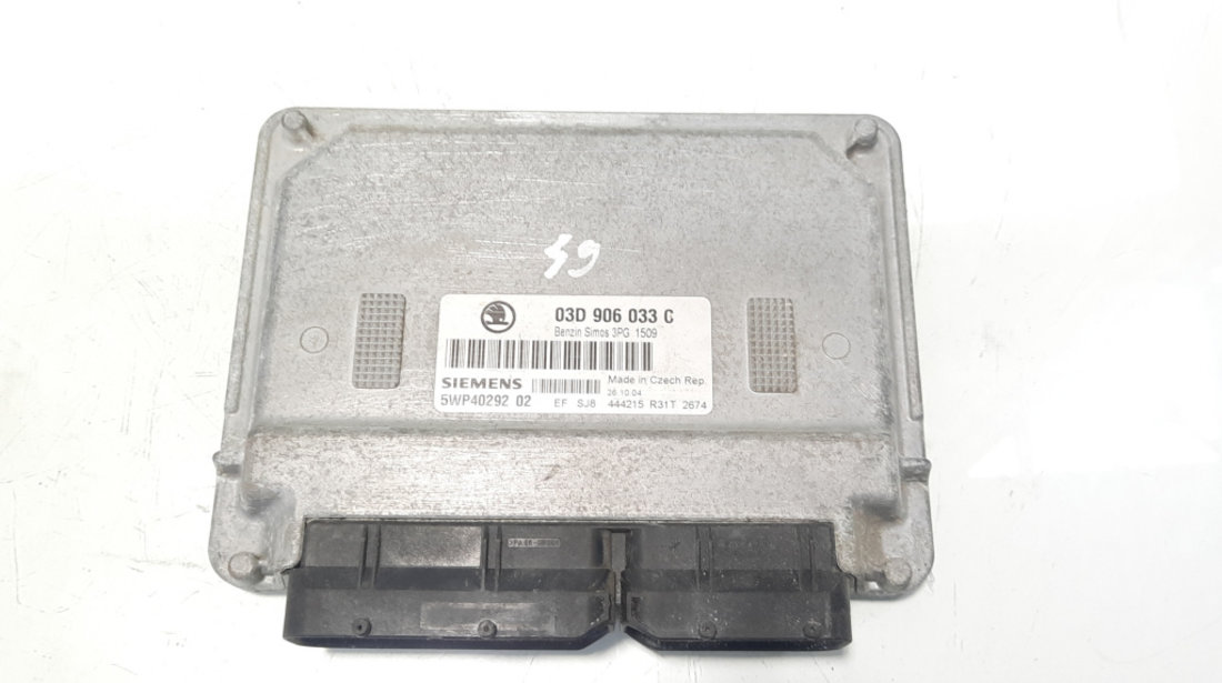 Calculator motor, cod 03D906033C, Skoda Fabia 1 (6Y2) 1.2B 12v, BMD (id:495772)