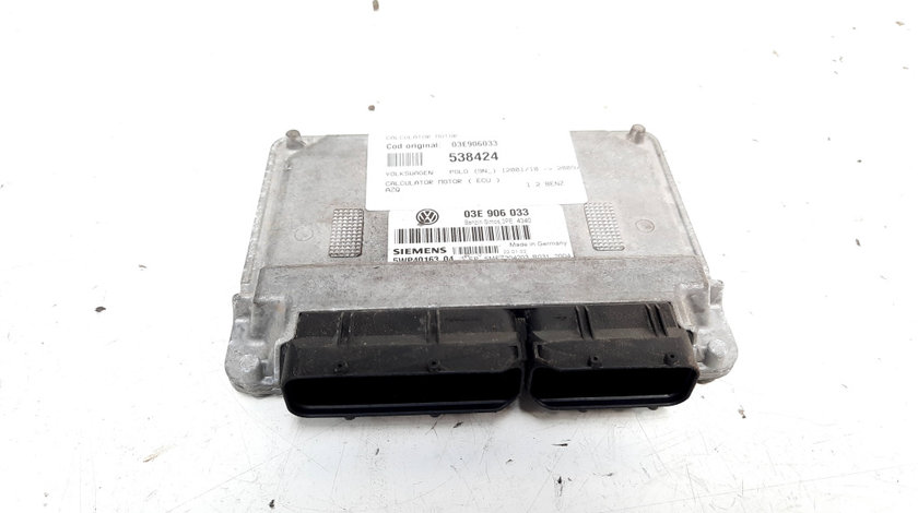 Calculator motor, cod 03E906033, Seat Cordoba (6L2), 1.2 benz, AZQ (idi:538424)