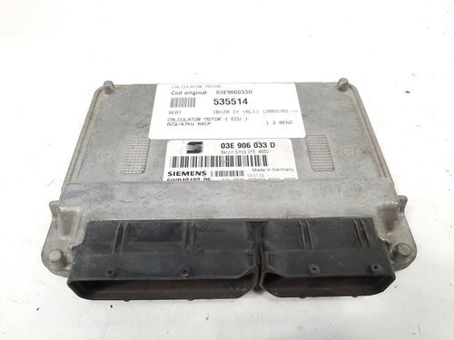 Calculator motor, cod 03E906033D, VW Polo sedan (9N), 1.2 benz, AZQ (idi:535514)