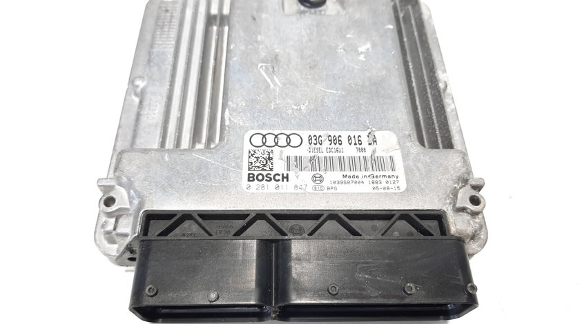 Calculator motor, cod 03G906016BA, 0281011847, Skoda Octavia 2 Combi (1Z5) 2.0 TDI, BKD (idi:491614)
