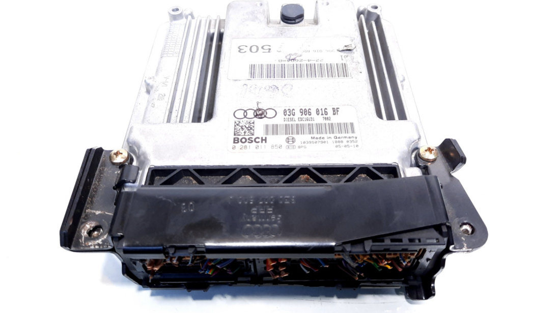 Calculator motor, cod 03G906016BF, 0281011850, Audi A6 (4F2, C6) 2.0 TDI, BLB (id:526606)