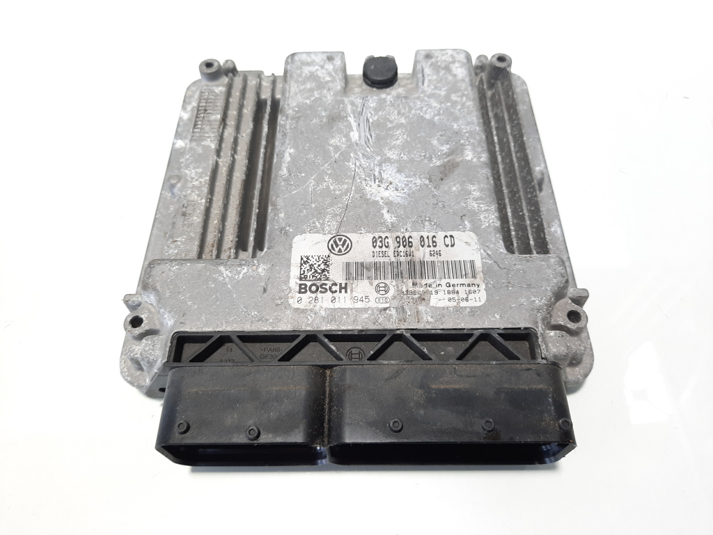 Calculator motor, cod 03G906016CD, 0281011945, Skoda Octavia 2 Combi (1Z5) 1.9 TDI, BKC (idi:483468)