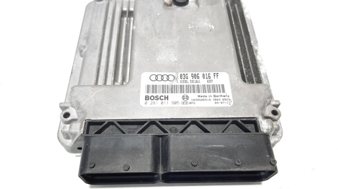 Calculator motor, cod 03G906016FF, 0281011905, Seat Toledo 3 (5P2), 2.0 TDI, BKD (idi:491603)