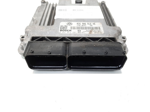 Calculator motor, cod 03G906016HE, 0281012291, Seat Leon (1P1), 2.0 TDI, BKD (idi:483160)