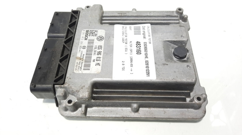 Calculator motor, cod 03G906016HE, 0281012291, VW Jetta 3 (1K2), 2.0 TDI, BKD (idi:483160)