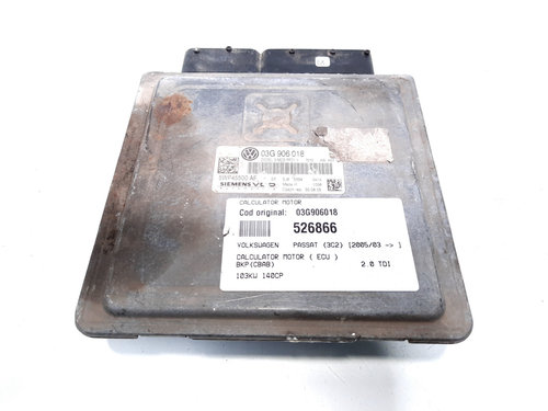 Calculator motor, cod 03G906018, VW Passat (3C2), 2.0 TDI, BKP (id:526866)