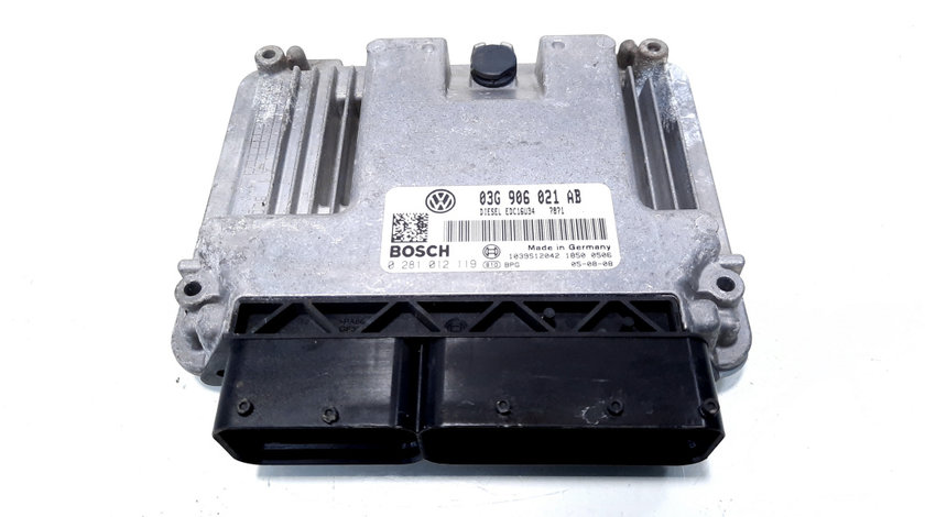 Calculator motor, cod 03G906021AB, 0281012119, VW Passat (3C2), 2.0 TDI, BMP (id:526818)