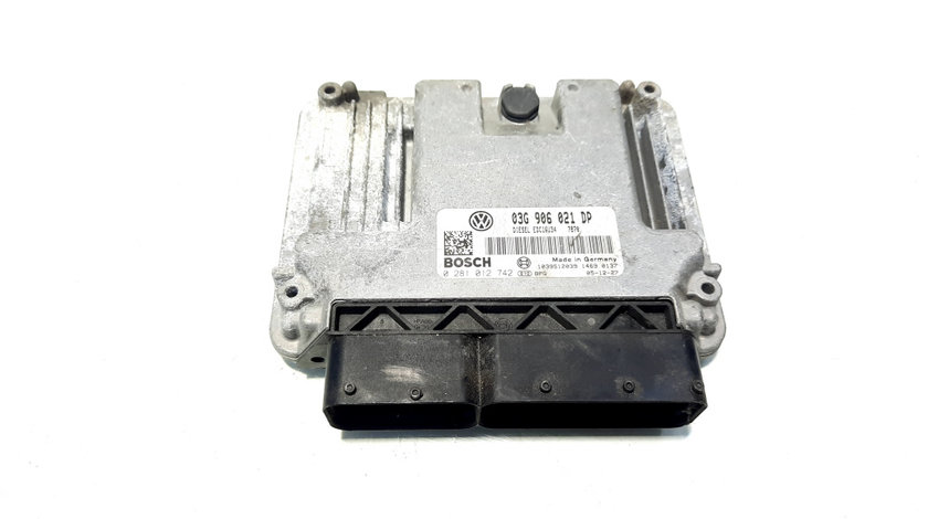 Calculator motor, cod 03G906021DP, 0281012742, Seat Leon (1P1), 1.9 TDI, BKC (idi:527090)