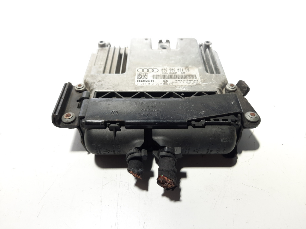 Calculator motor, cod 03G906021LS, 0281013297, Skoda Superb II (3T4), 1.9 TDI, BLS (idi:491472)