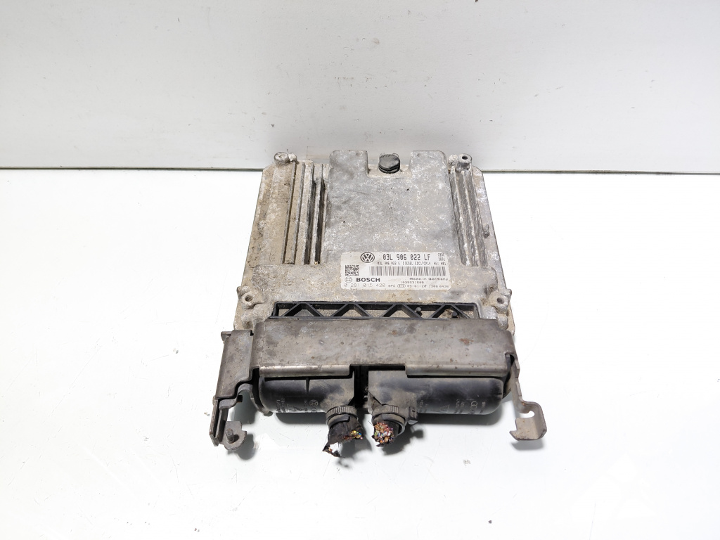 Calculator motor, cod 03L906022LF, 0281015420, Audi A3 Cabriolet (8P7), 2.0 TDI, CBA (idi:696951)