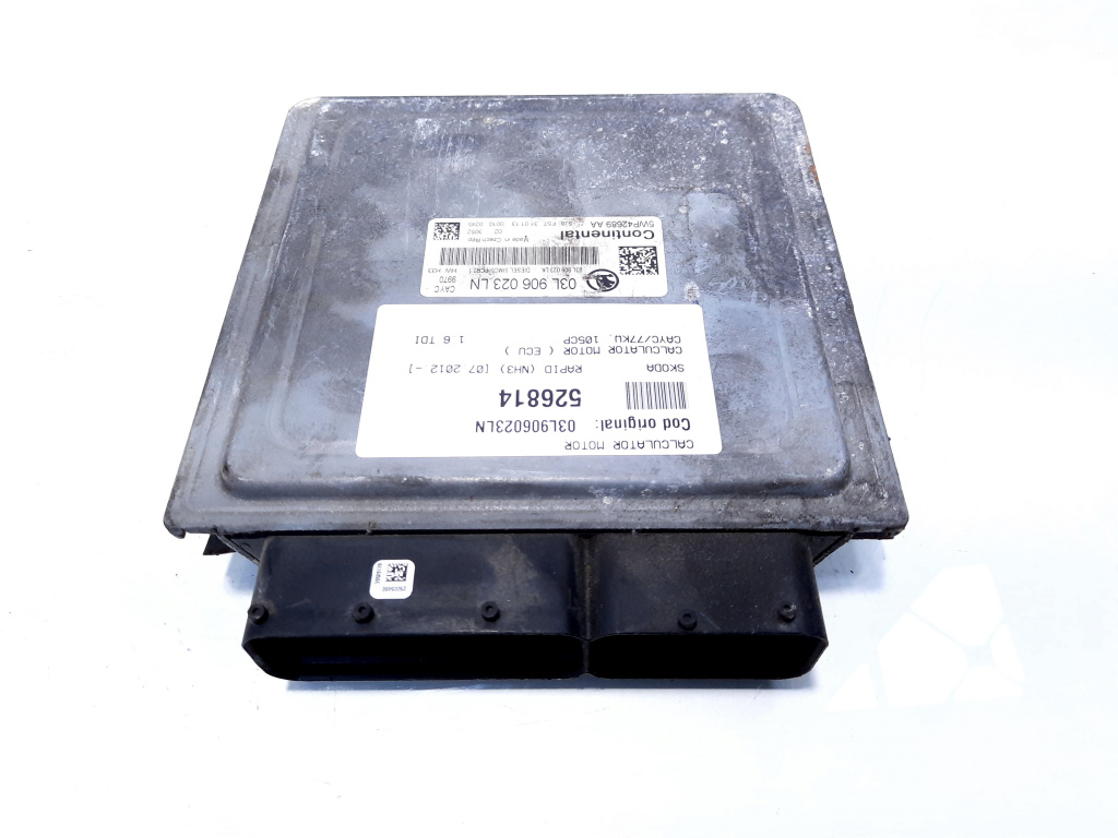 Calculator motor, cod 03L906023LN, Skoda Rapid (NH3), 1.6 TDI, CAYC (id:526814)