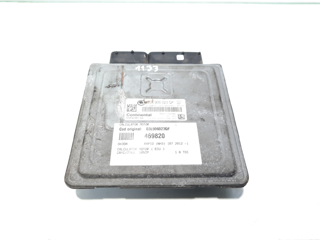 Calculator motor, cod 03L906023QF, Skoda Rapid (NH3) 1.6 TDI, CAYC (id:469820)