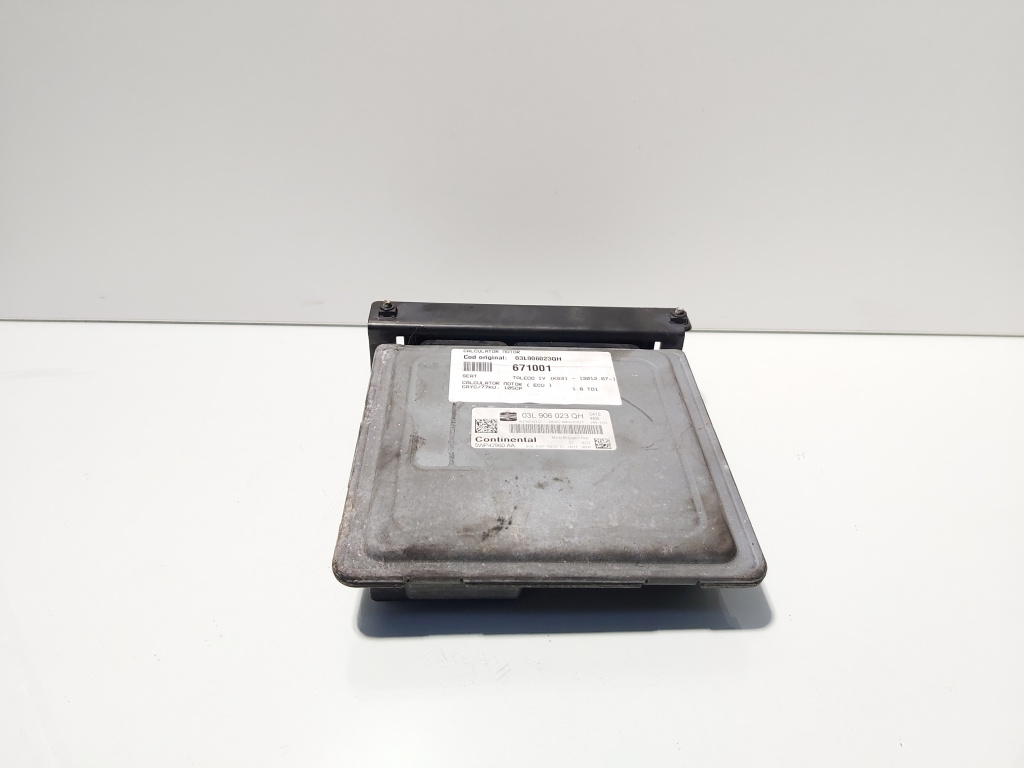 Calculator motor, cod 03L906023QH, VW Polo (6R), 1.6 TDI, CAYC (idi:671001)