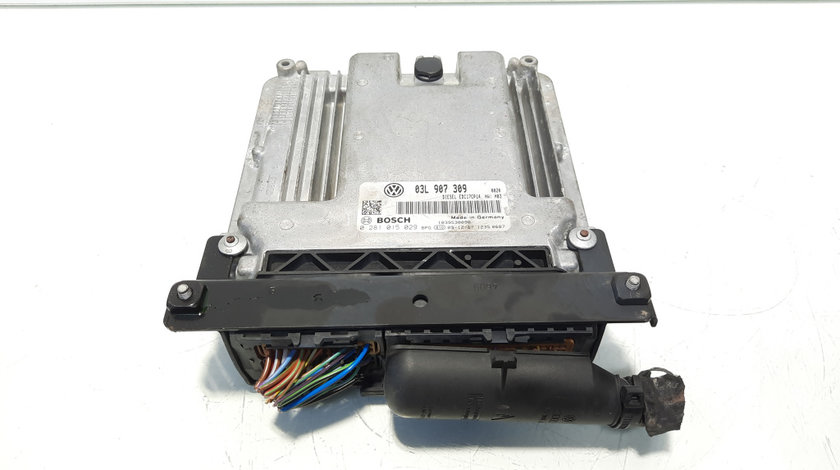 Calculator motor, cod 03L907309, 0281015029, Skoda Superb II (3T4) 2.0 TDI, CBB (idi:558768)