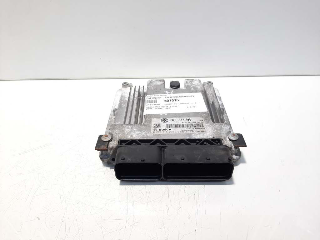 Calculator motor, cod 03L907309, 0281015029, VW, 2.0 TDI, CBAB (idi:501016)