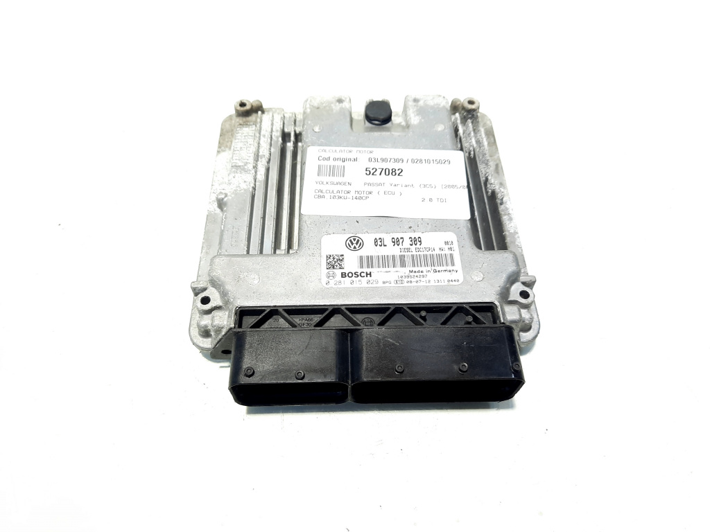 Calculator motor, cod 03L907309, 0281015029, VW Eos (1F7, 1F8), 2.0 TDI, CBA (idi:527082)