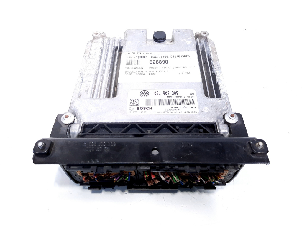 Calculator motor, cod 03L907309, 0281015029, Vw Passat (3C2) 2.0 TDI, CBAB (id:526890)