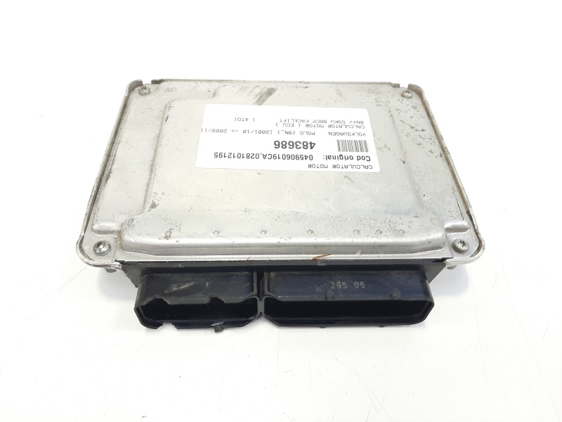 Calculator motor, cod 045906019CA, 0281012195, Seat Ibiza 4 (6L1), 1.4 TDI, BNV (idi:483686)