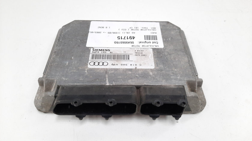 Calculator motor, cod 06A906019D, Audi A3 (8L1) 1.6 benz, AEH (id:491715)
