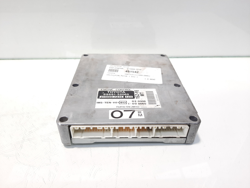 Calculator motor, cod 211000-7215, Toyota Yaris (P1) 1.0 benz (id:491542)