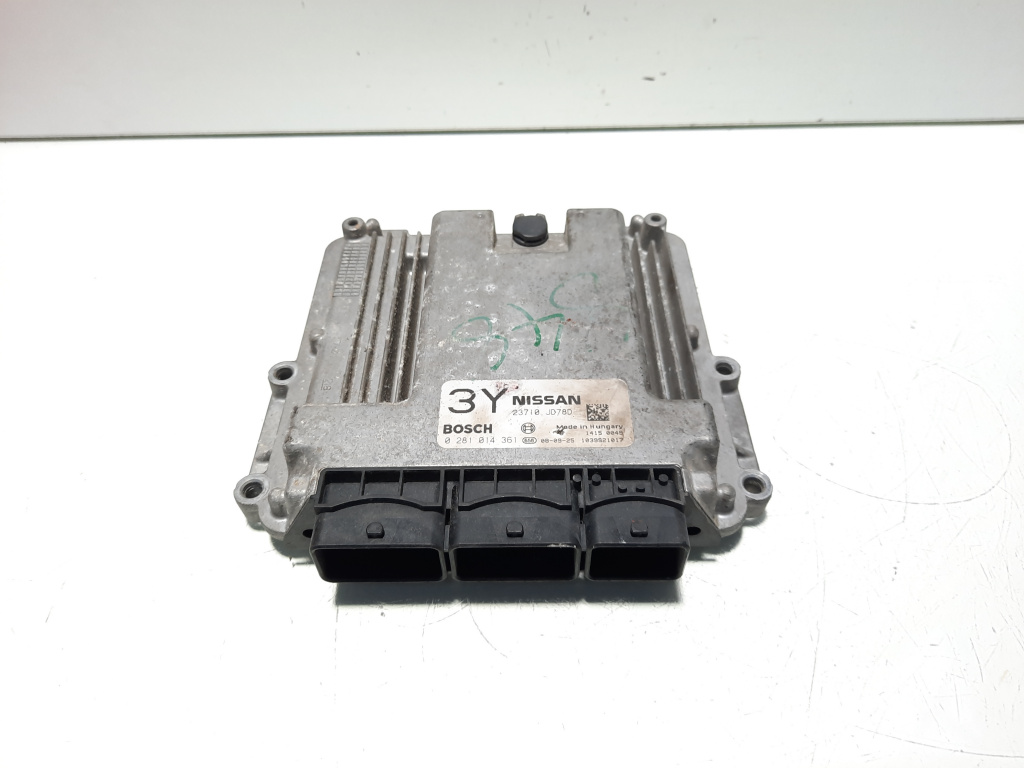 Calculator motor, cod 23710JD78D, 0281014361, Nissan Qashqai, 2.0 dci (id:567785)