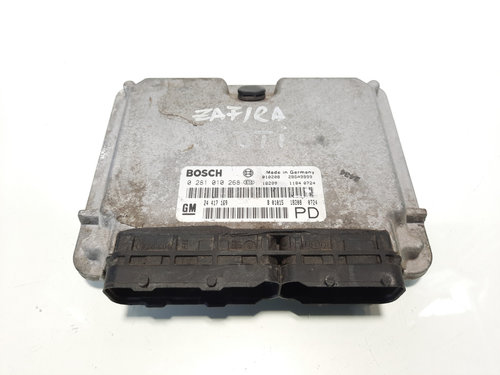 Calculator motor, cod 24417169, 0281010268, Opel Zafira A (F75), 2.0 DTI, Y20DTH (id:535390)