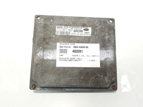 Calculator motor, cod 2S6A-12A650-SG, Ford Fiesta 5, 1.4 benz, FXJA (id:483281)