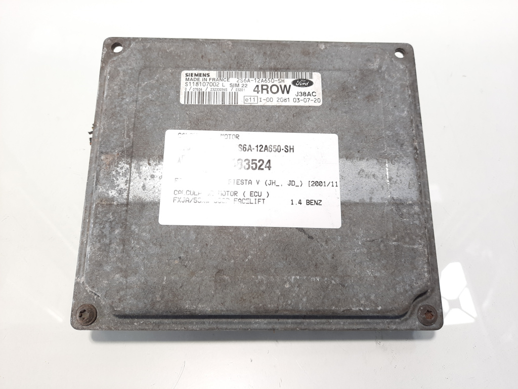 Calculator motor, cod 2S6A-12A650-SH, Ford Fiesta 5, 1.4 b, FXJA (id:483524)