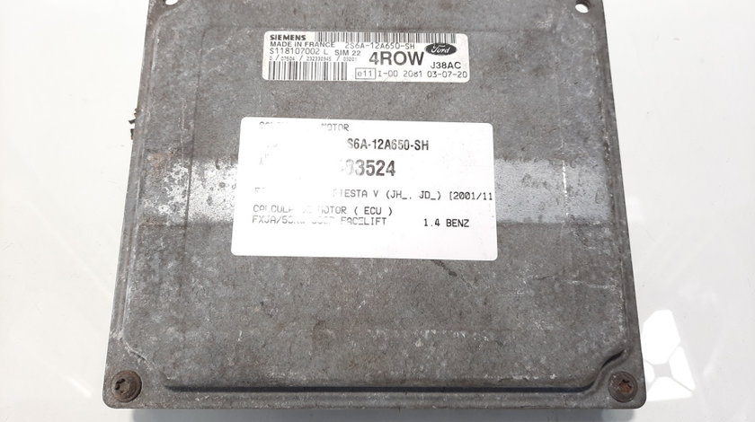 Calculator motor, cod 2S6A-12A650-SH, Ford Fiesta 5, 1.4 b, FXJA (id:483524)