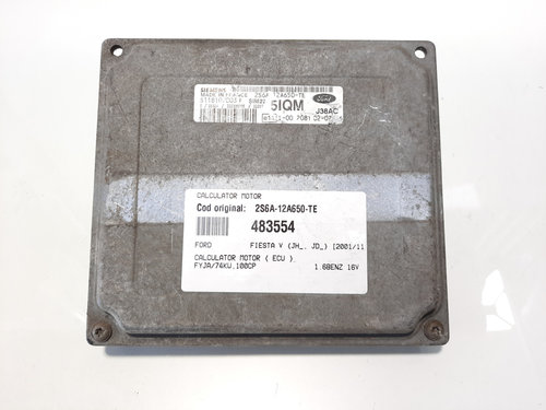 Calculator motor, cod 2S6A-12A650-TE, Ford Fiesta 5, 1.6 B, 16V, FYJA (id:483554)