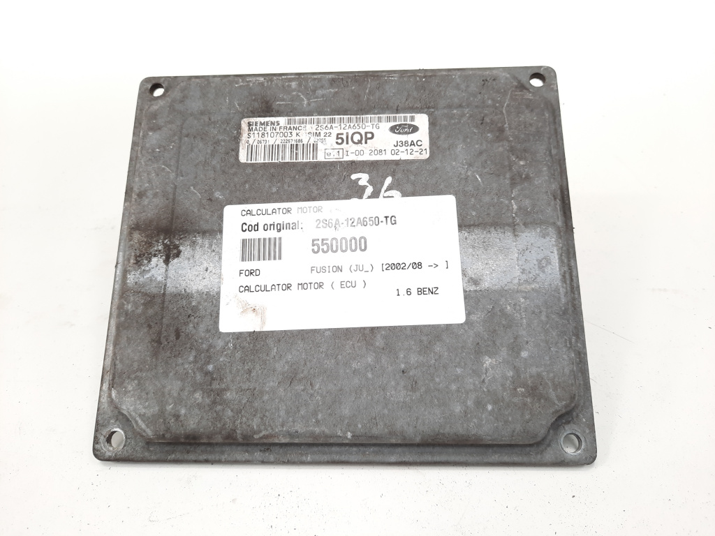 Calculator motor, cod 2S6A-12A650-TG, Ford Fusion (JU), 1.6 benz (id:550000)