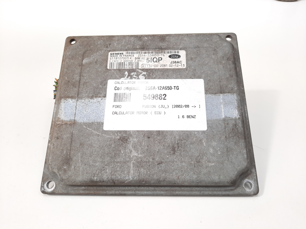 Calculator motor, cod 2S6A-12A650-TG, Ford Fusion (JU), 1.6 benz (id:549882)
