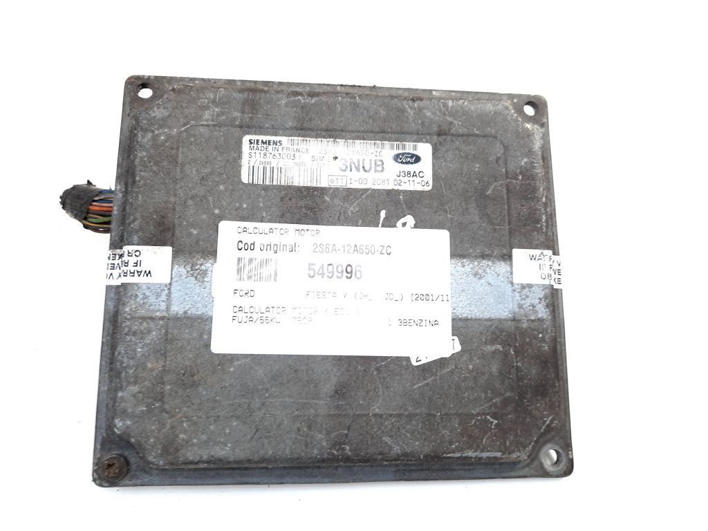 Calculator motor, cod 2S6A-12A650-ZC, Ford Fiesta 5, 1.3 benz, FUJA (id:549996)