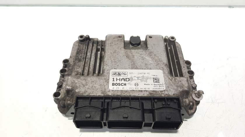 Calculator motor, cod 3M51-12A650-MD, 0281011263, Ford Focus 2 Sedan (DA) 1.6 TDCI, G8DB