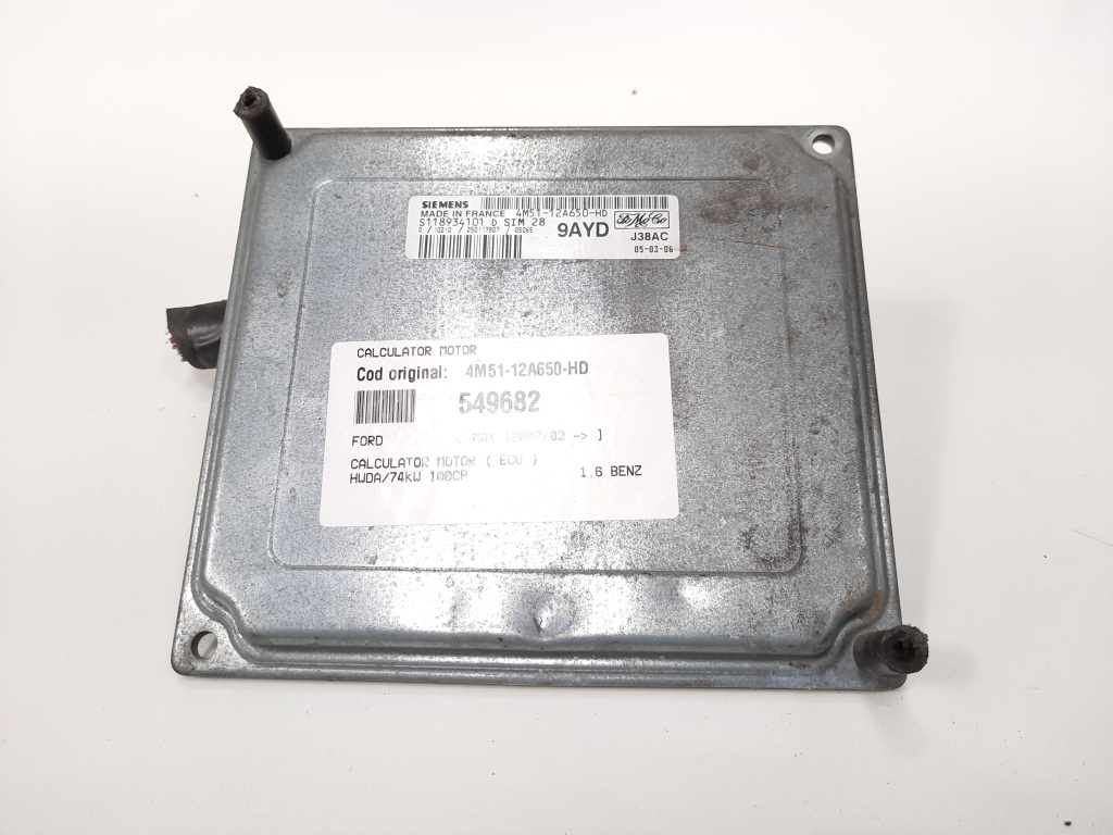 Calculator motor, cod 4M51-12A650-HD, Ford C-Max 1, 1.6 benz, HWDA (id:549682)