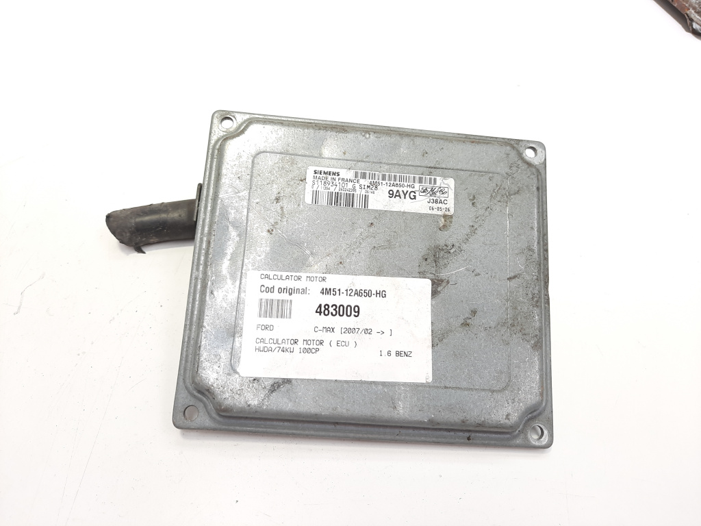 Calculator motor, cod 4M51-12A650-HG, Ford Focus C-Max, 1.6 benz, HWDA (idi:483009)