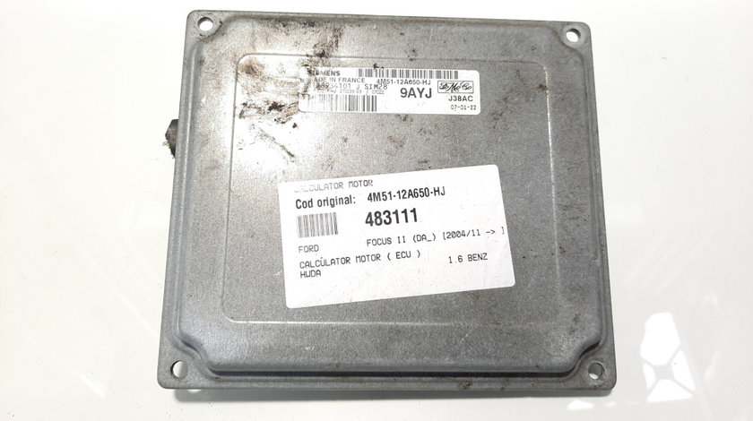 Calculator motor, cod 4M51-12A650-HJ, Ford Focus 2 (DA), 1.6 benz, HWDA (id:483111)