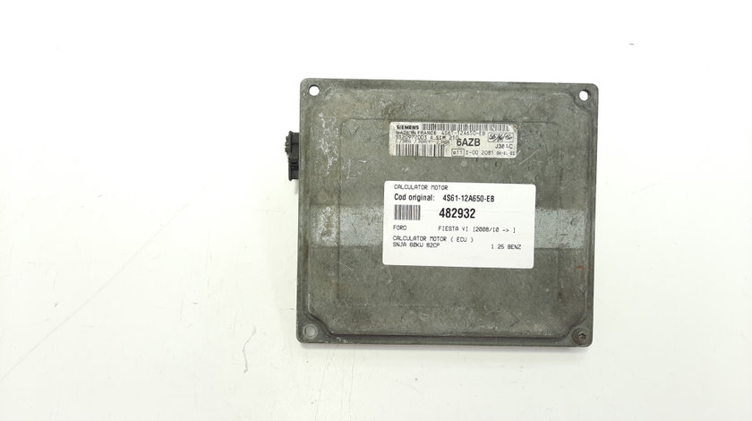 Calculator motor, cod 4S61-12A650-EB, Ford Fiesta 6, 1.25 Benz, SNJA (id:482932)