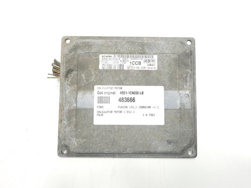 Calculator motor, cod 4S61-12A650-LB, Ford Fiesta 5, 1.4 tdci, F6JA (idi:483666)