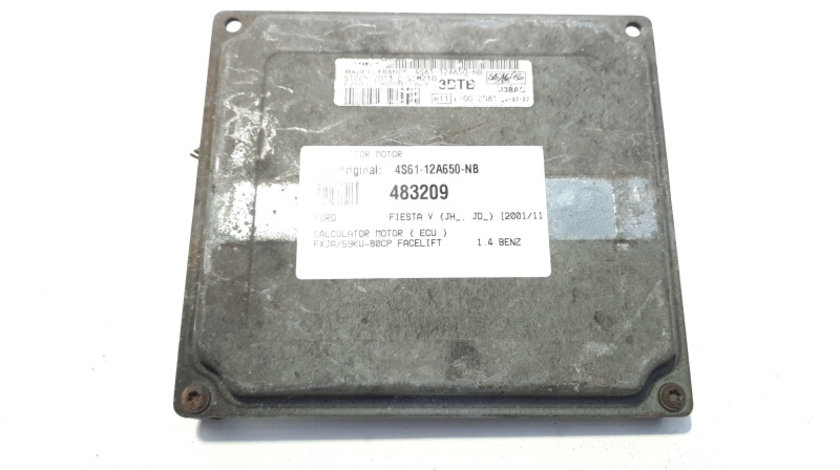 Calculator motor, cod 4S61-12A650-NB, Ford Fiesta 5, 1.4 B, FXJA (id:483209)