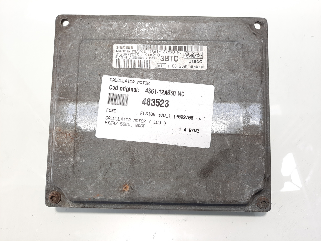Calculator motor, cod 4S61-12A650-NC, Ford Fusion (JU) 1.4 B, FXJA (id:483523)