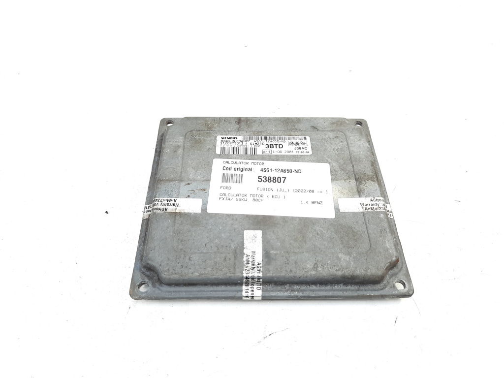 Calculator motor, cod 4S61-12A650-ND, Ford Fiesta 5, 1.4 benz, FXJA (idi:538807)