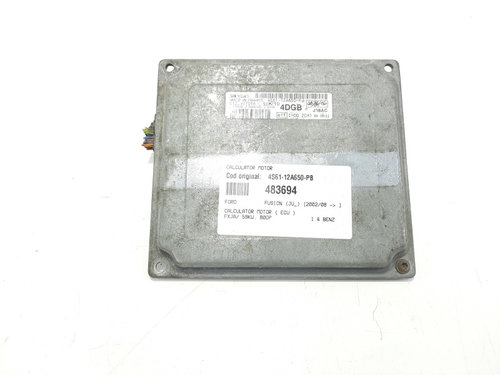 Calculator motor, cod 4S61-12A650-PB, Ford Fusion (JU) 1.4 B, FXJA (id:483694)