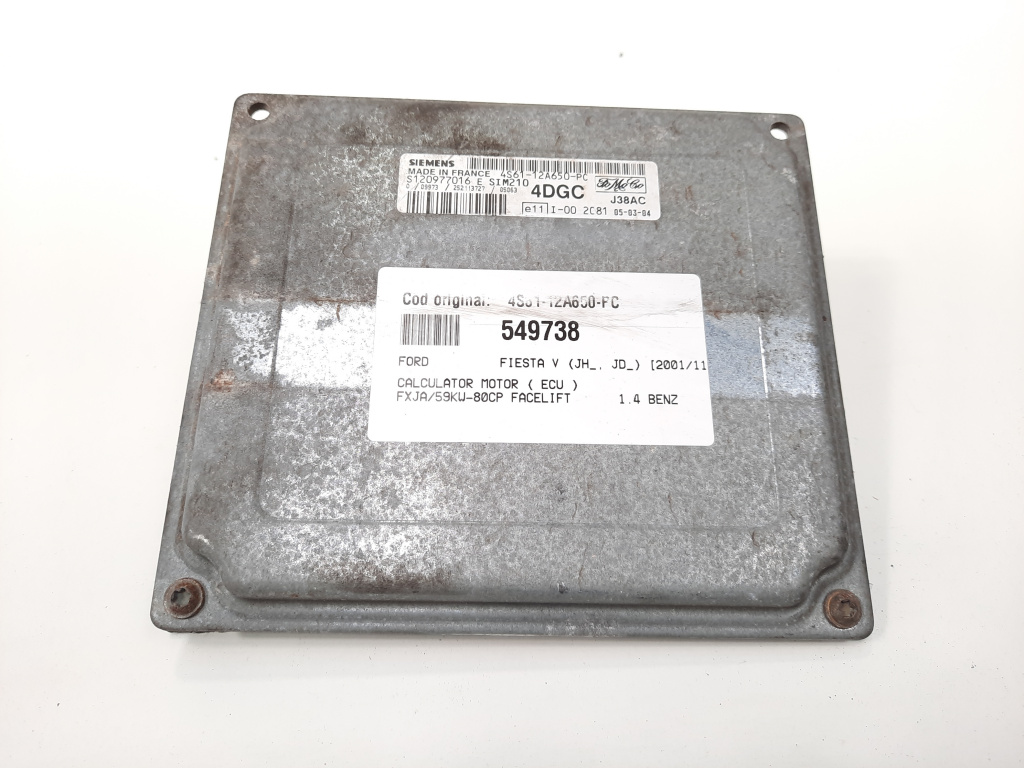 Calculator motor, cod 4S61-12A650-PC, Ford Fiesta 5, 1.4 benz, FXJA (id:549738)