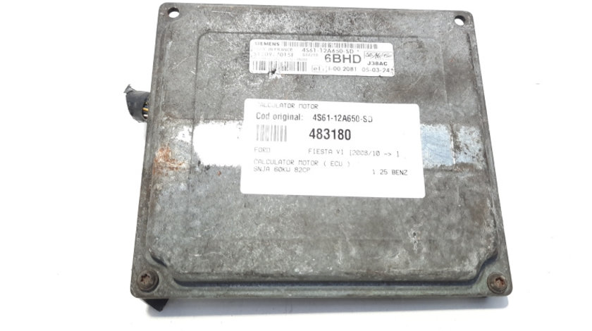 Calculator motor, cod 4S61-12A650-SD, Ford Fiesta 6, 1.25 b, SNJA (id:483180)
