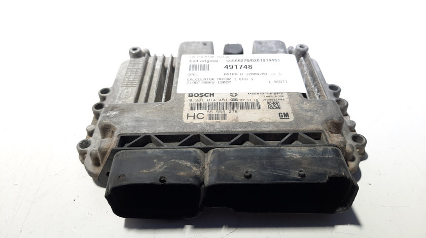 Calculator motor, cod 55566278, 0281014451, Saab 9-5 (YS3E) , 1.9 TID , Z19DT (idi:491748)